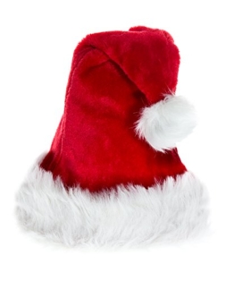 2 Stück Set Weihnachtsmütze Mütze Weihnachten Weich Nikolausmütze Dicker Fellrand aus Plüsch Top Qualität Neue Qualität -
