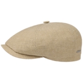 6-Panel Leinen-Seide Flatcap Schirmmütze Sommercap Sonnencap Sommermütze Herrencap Cap Kappe Stetson Schiebermütze Schirmmütze (58 cm - beige) -