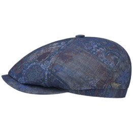 6-Panel Paisley Flatcap Schirmmütze Sommercap Sonnencap Sommermütze Herrencap Cap Kappe Stetson Schirmmütze Baumwollcap (M/56-57 - blau) -