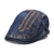 Action Club Unisex Denim Jean Flatcap Schiebermütze Gatsby Cap Golfermütze Schirmmütze Dunkel Blau -