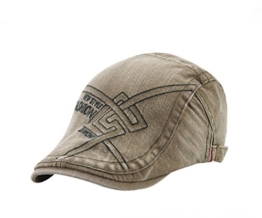 ACVIP Damen/Herrenhut Mustern Freizeit Baumwolle Flat Cap Schirmmütze (Armee-Grün) -