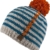 Allison-Strick Mütze mit Innenfleece Unisex Strickmütze mit trendigen Muster und Bommel-handmade in Nepal-100% Wolle (natural white / orange) -