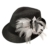 Alpenflüstern Damen Strohhut Trachtenhut schwarz mit Feder-Clip ADV03000010 weiß - 