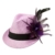 Alpenflüstern Damen Strohhut Trachtenhut rosa mit Feder-Clip ADV03100070 lila - 