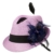 Alpenflüstern Damen Strohhut Trachtenhut rosa mit Feder-Clip ADV03100060 blau -