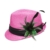 Alpenflüstern Damen Strohhut Trachtenhut pink mit Feder-Clip ADV04800050 grün -