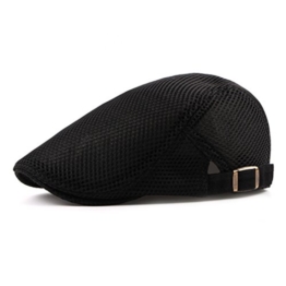 Anshili Herren Damen Mesh Cap Schirmmützen for Sommer (Schwarz) -