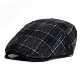 Anshili Herren Dicke Wollmischung Mütze Beret für Herbst und Winter (Farbe A) -