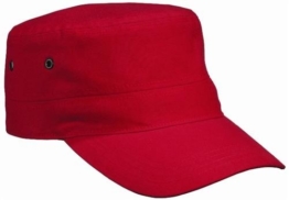 Army Military Cap im Kuba Castro Look in Rot rot -