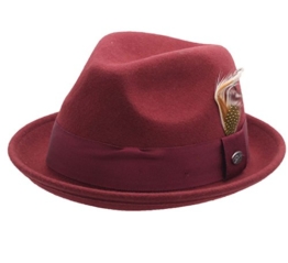 Bailey of Hollywood - Trilby Hut herren Cloyd - Size L - oxblood -