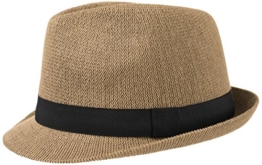 Bardolino Trilby Baumwollhut Stoffhut Fedora Hut Chillouts Sonnenhut Baumwollhut (M/56-57 - beige) -