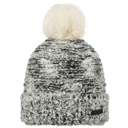 Barts Damen Mütze Siret Beanie, Mehrfarbig (Nero Sfumature Bianche Con Pompom Di Pelo Bianco), UNI -