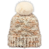 Barts Damen Mütze Siret Beanie, Mehrfarbig (Beige Con Sfumature Bianche Con Pom Pom Di Pelo Bianco ), UNI -