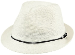 BARTS Unisex Fedora, Saffron Hat, GR. M (Herstellergröße: M), Mehrfarbig (bianco con cordoncino nero) -