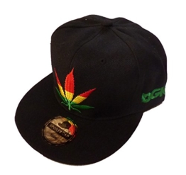Basecap Hip Hop Weed Black 58 -