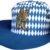Bayrischer Hut Trachtenhut Bayernmuster Cowboy Oktoberfest blau, Größe:60 - 