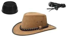 BC BacPac Traveller Hat - Australien Outback Edition - Bark Suede - M (55-56) + Hutablage & Kinnriemchen -