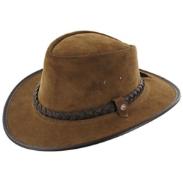 BC Hats Bac Pac Westernhut Wildleder Wildleder Lederhut (S/54-55 - camel) -