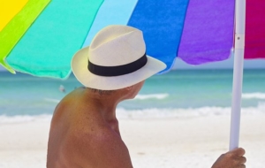 Sonnenhut für Männer am Strand