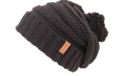 Beanie Schurwolle Mischung mit Bommel MADE IN GERMANY (marine) -