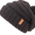 Beanie Schurwolle Mischung mit Bommel MADE IN GERMANY (marine) -