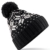 Beechfield Fair Isle Snowstar Beanie (black/white) -