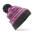 Beechfield Unisex Slalom Bommelmütze, Black / Graphite Grey / Light Grey, Einheitsgröße - 
