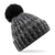 Beechfield Unisex Twist-Knit Bommelmütze, Black Twist, Einheitsgröße -