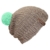 bommelME "Beanie Handmade" Handgestrickte Bommelmütze mit Wechselbommel, Strickmütze aus Merino Wolle mit abnehmbarem Bommel, Mütze: Sand / Bommel: Mint -