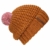 bommelME "Beanie No.4" Bommelmütze mit reflektierendem Wechselbommel und Umschlag, Strickmütze aus Merino Wolle mit abnehmbarem Bommel, Mütze: Bronze / Bommel: Altrosa reflect -