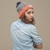 Bommelmütze Beanie No.3 Grau-Orange mit Zopfmuster und 2 auswechselbaren Bommeln in Aquamarin + Bordeaux - 