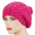 Bommelmütze Wintermütze Long Beanie Strickmütze Mütze Skimütze, Farbe:Rosa - 