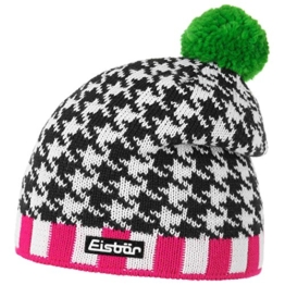 Bora Merino Bommelmütze Merinomütze Beanie Strickmütze Wintermütze Skimütze Eisbär Wintermütze Strickmütze (One Size - pink) -