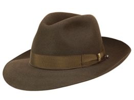 Borsalino Classico Fedora Filzhut aus Haarfilz - braun 61 -