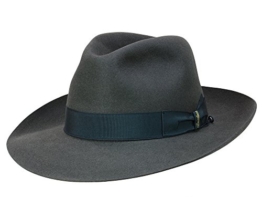 Borsalino Classico Fedora Filzhut aus Haarfilz - grau 57 -