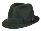 Borsalino Idrofugo Trilby Hut Trilbyhut aus Kaninchenhaarfilz - schwarz 58 -