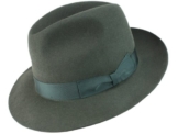 Borsalino Marengo Fedora Filzhut aus Kaninchenhaarfilz - anthrazit 58 -