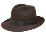 Borsalino Marengo Fedora Filzhut aus Kaninchenhaarfilz - braun 63 -