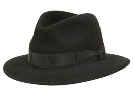 Borsalino Marengo II Fedora Filzhut aus Kaninchenhaarfilz - schwarz 61 -