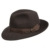 Borsalino Marrone Haarfilzhut für Herren Fedora Kaninchenhaarhut mit Futter, mit Ripsband Winter Sommer (63 cm - braun) -