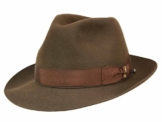 Borsalino Medio Fedora Filzhut aus Haarfilz - braun 58 -