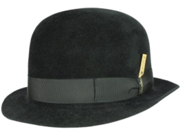 Borsalino Soffice Bowler Melone aus Veloursfilz - schwarz 61 -