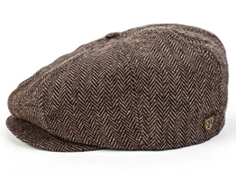 Brixton Brood Ballonmütze Schirmmütze Newsboy Sportmütze - brown/khaki herringbone L/59-60 -