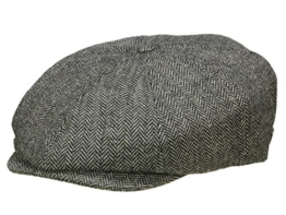 Brixton Brood Ballonmütze Schirmmütze Newsboy Sportmütze - grey/black herringbone M/57-58 -