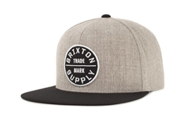 Brixton Cap OATH 3  heather grey/black, One Size, BRIMCAPOAT3 -