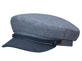 Brixton Fiddler Elbsegler Matrosenmütze aus Baumwolle - Light Blue/Dark Navy XL/61-62 -