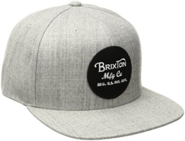 Brixton Herren Wheeler Snapback Cap, Heather Grey, One Size -