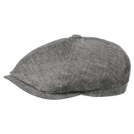 Brooklin Leinen Schirmmütze by Stetson (XL/60-61 - grau) -