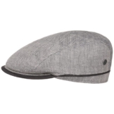 bugatti Felipe Twotone Leinen Flatcap Schirmmütze Leinencap Cap Mütze Sommermütze Herrencap flat hat pet met klep (55 cm - grau) -