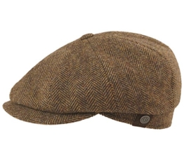 BUGATTI Flatcap Cap Tweed braun 62 -